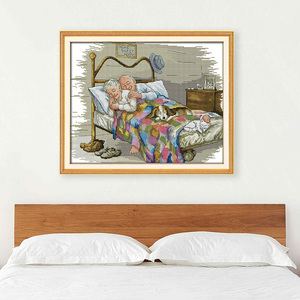 Cặp vợ chồng già Trung Quốc <span class=keywords><strong>Cross</strong></span> <span class=keywords><strong>Stitch</strong></span> Kit 11CT với mô hình in DIY cuộc sống ngọt ngào thêu tường trang trí nội thất sơn nhà Quà Tặng - Product Image 4