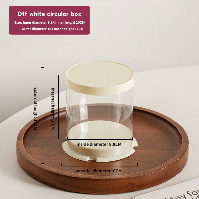 Caja circular blanca