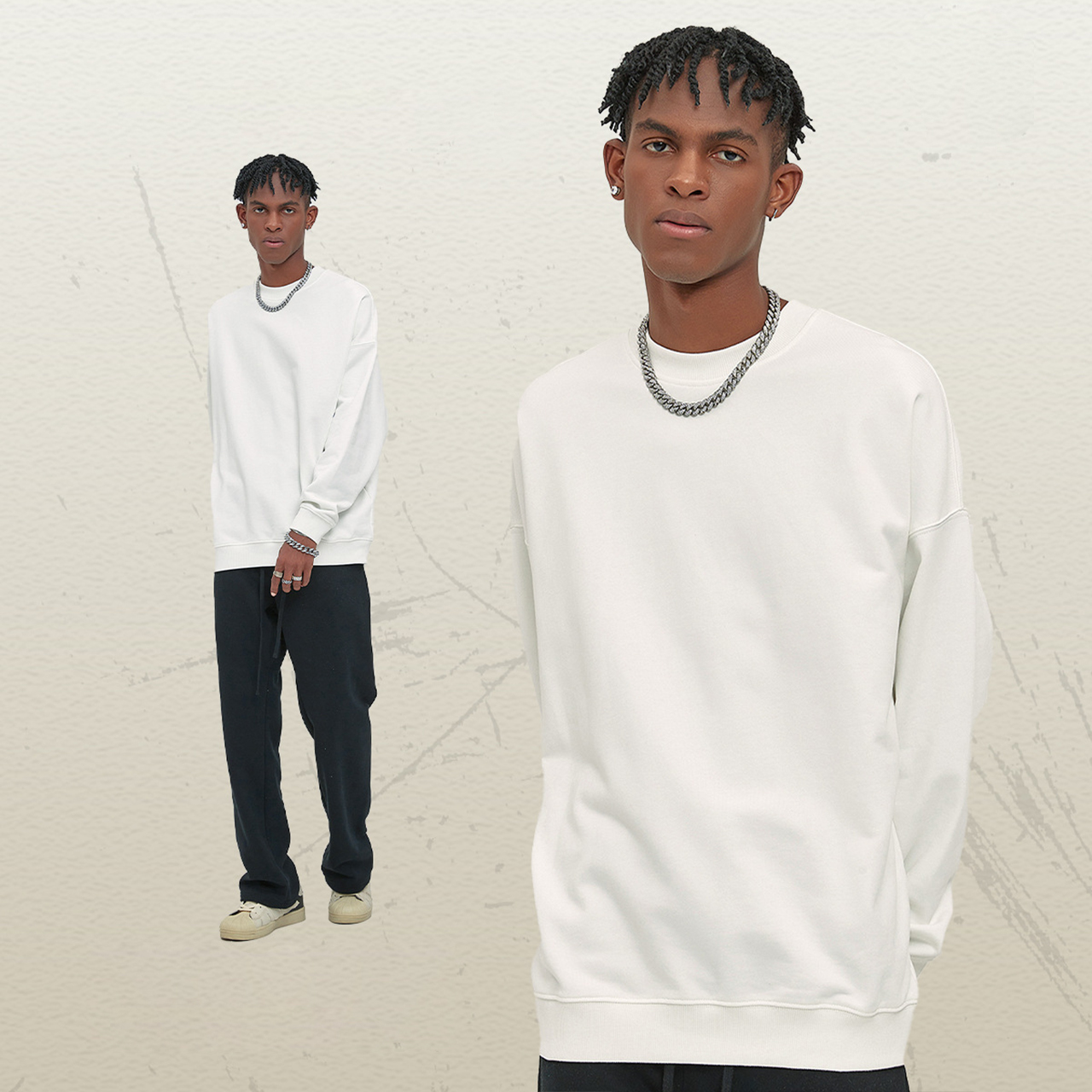 เสื้อฮู้ดสีขาว