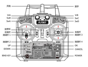 飞天FS-i6X 10CH 2.4GHz AFHDS玩具零件2A遥控发射器，带X6B/iA6B/A8S/iA10B/iA6接收器，用于遥控FPV赛车无人机 - Product Image 2