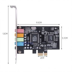 <strong>PCI</strong>-E <strong>PCI</strong> Express 5.1 Channel 3D Audio 6 Channels Digital Sound Card 5.1 Solid Capacitors CMI8738 Chipset Expansion Card - Product Image 2