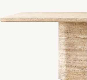 餐厅餐桌Vitolo雕刻矩形餐桌客厅家具石灰华餐桌 - Product Image 6