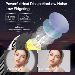 ไฟสปอตไลท์ LED สำหรับใช้ในสตูดิโอถ่ายวิดีโอไฟ LED ควบคุมระยะไกลดีไซน์ใหม่ - Product Image 6