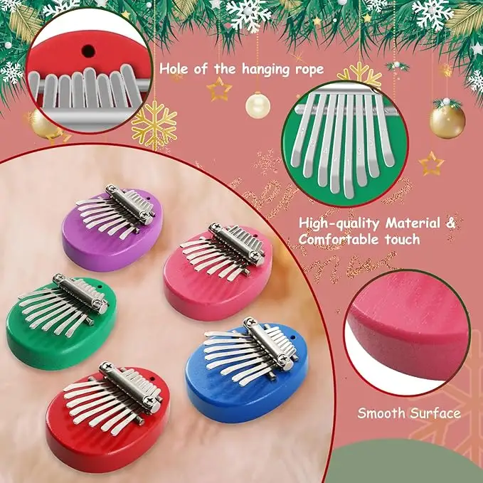 8 Sleutel Mini Kalimba Prachtige Vinger Duim Piano Marimba Muzikale Goede Accessoire Hanger Cadeau