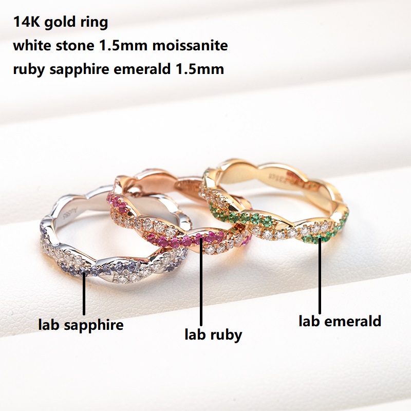 แหวนทอง14K มรกต