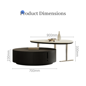 Diamond Stone Glossy <strong>Table</strong> Top Sofa Center <strong>Table</strong> with Drawer Storage <strong>Multi</strong> <strong>Function</strong> and Separable Stolik Kawowy - Product Image 6