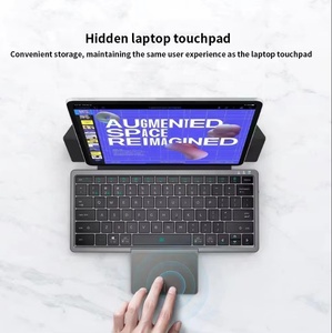 Nueva tableta, ordenador portátil, Teclado retroiluminado, tablero HiddenTouch, funda protectora de PU, teclado inalámbrico recargable BT5.0, teclados - Product Image 5