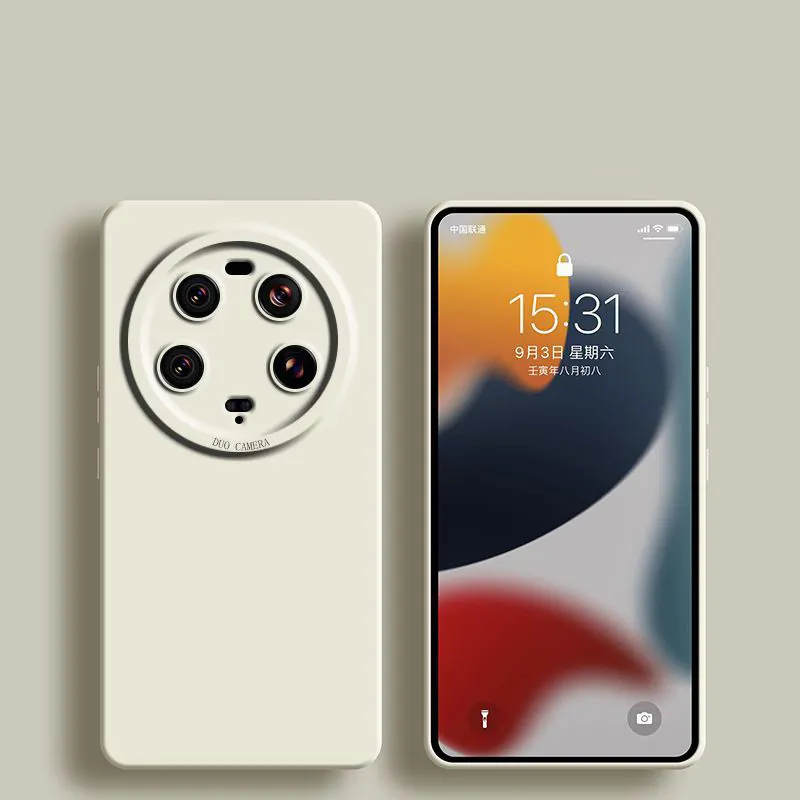 Жидкий силиконовый сплошной цвет простой дизайн чехлы для телефона мягкий для Xiaomi 13 Pro 13 Ultra чехол для телефона