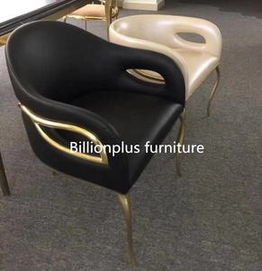 Chandra thiết kế hiện đại ăn uống ghế với đánh bóng vàng brass kết thúc Stylish giọng thép PC kim loại cho Home Bar cho khách sạn biệt thự - Product Image 6