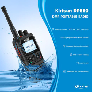 <strong>Kirisun</strong> DP990 DMR Tier 3 Analog Display Portable Long Range AES256 Bluetooth GPS Walkie Talkie Compatible Motorola DP4800 - Product Image 2