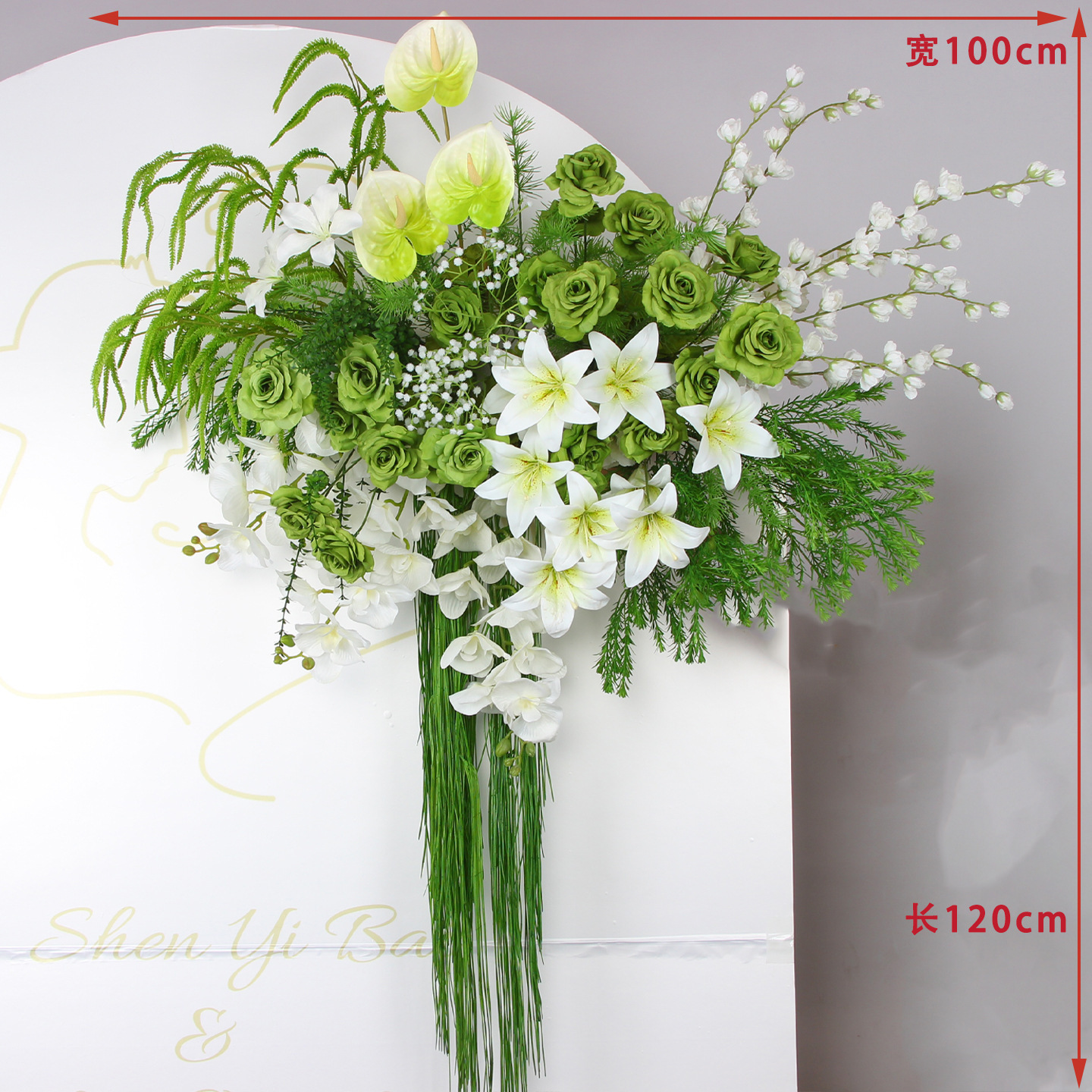 Grande fleur suspendue en or mille couches