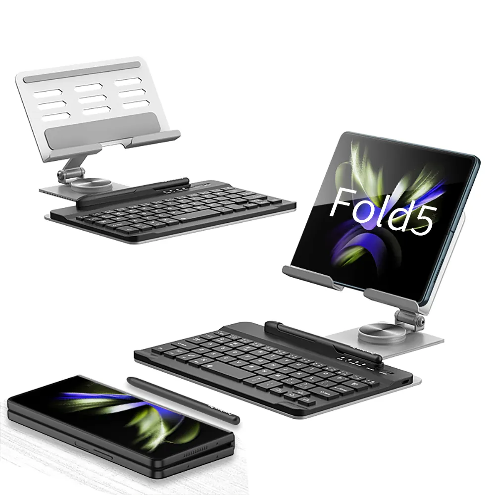 कीबोर्ड सैमसंग गैलेक्सी के लिए Stander Z गुना 4,3,2 मोबाइल फोन के मामले में ब्लूटूथ वायरलेस जादू कीबोर्ड के साथ कलम