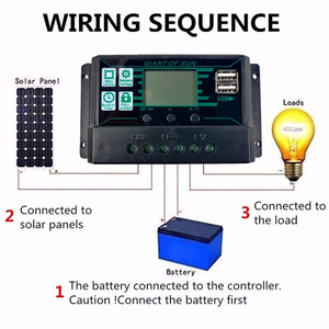 100A regolatore di carica solare solare doppio USB 12V/24V pannello solare automatico regolatore di tensione regolatore di carica batteria MPPT/PWM - Product Image 3