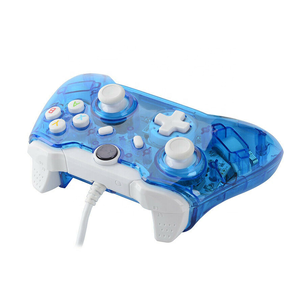 Kablolu kontrol joystick Gamepad kontrolörleri ile Xbox one oyun konsolu denetleyicisi için LED ışık temizle mavi Gamepad - Product Image 5