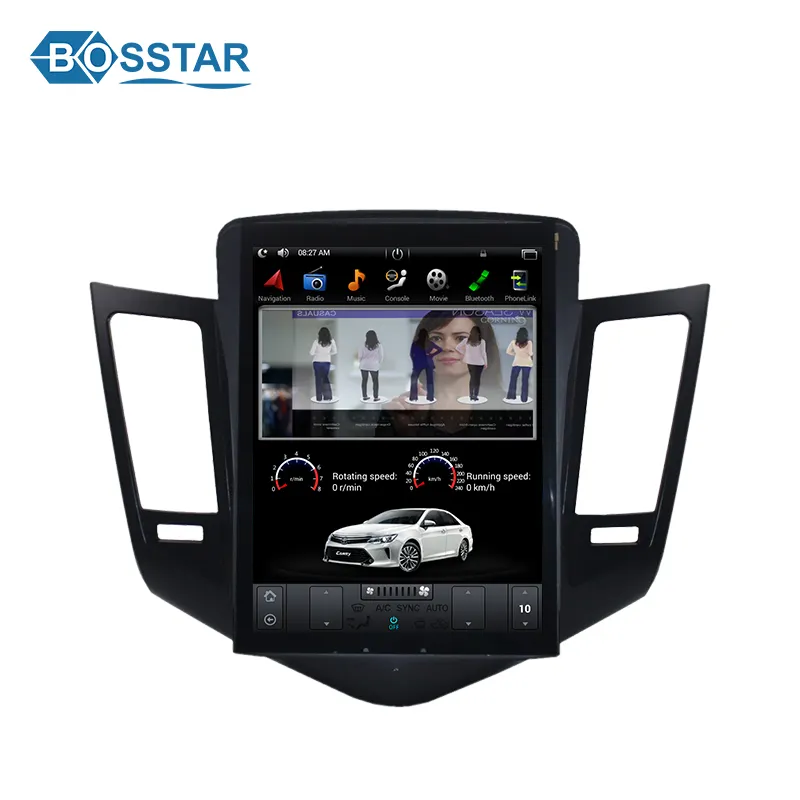 אנדרואיד טסלה סגנון לרכב נגן dvd GPS עבור שברולט Cruze עם gps wifi BT