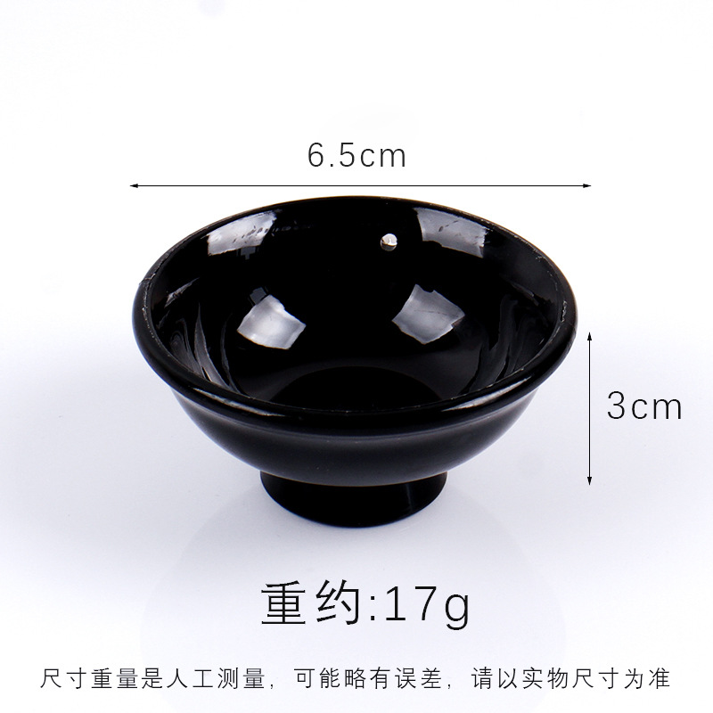 Tazón negro de 6.5 cm