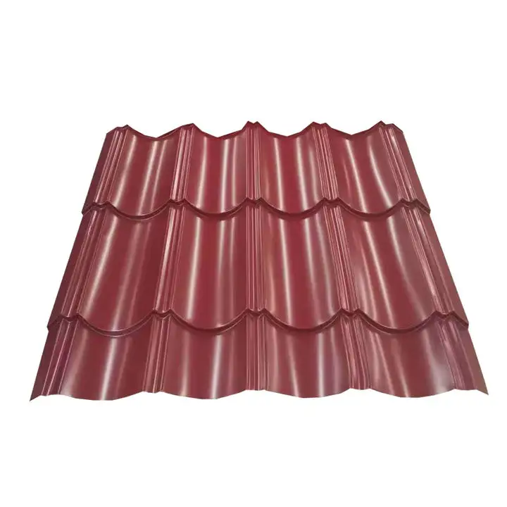 6m prezzi ferro foglio di colore ondulato in acciaio tetto lamiera zincatura alluminio zinco ppgi lamiera di copertura metallica