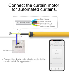 Remote Control Roller Shutter Motor Smart <strong>Home</strong> 4-cable Roller Shutter Moto with Remote Control Automatic Curtain Motor - Product Image 4