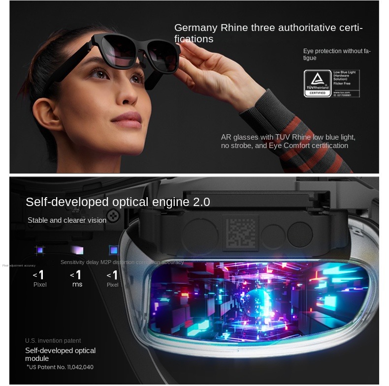Nreal Air Smart AR Glasses Portable HD Private Giant Screen Viewing Mobile Computer Screen Projection Game Peripherals Glasses