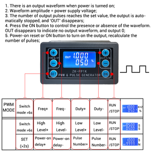 WUZHI ZK-PP1K Dual Mode generatore di impulsi PWM numero di impulsi ciclo di lavoro di frequenza regolabile con modulo Shell - Product Image 5