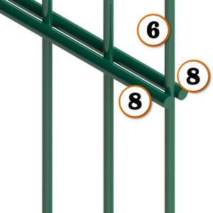 2d 8*6*8 tipi çift çubuk bahçe güvenlik çit galvanizli kaynaklı tel örgü demir Panel üçgen malzemeler - Product Image 4