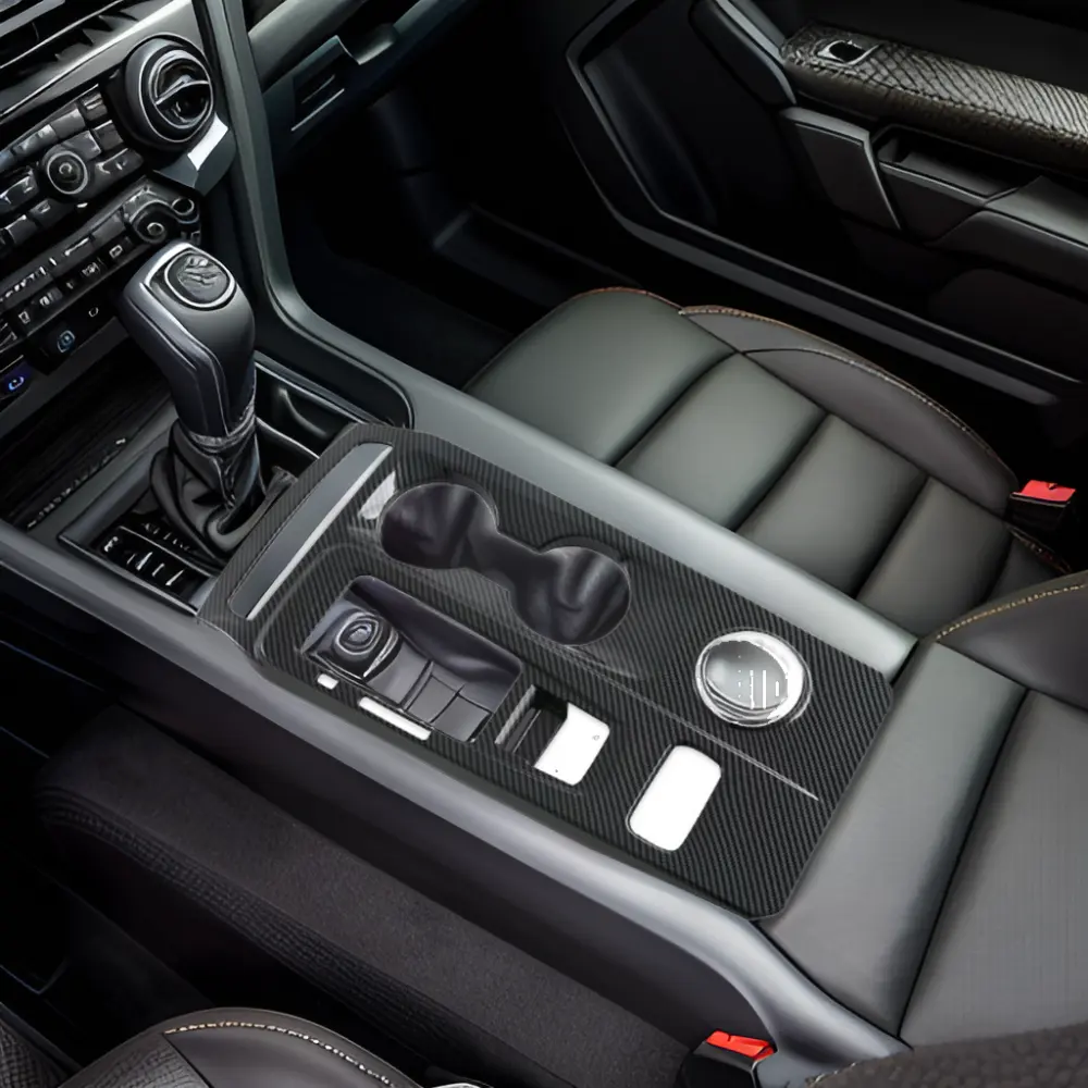 Cho 2023 Ford Ranger sang trọng sợi Carbon phong cách điều khiển trung tâm bánh trang trí khung phụ kiện nội thất và bộ dụng cụ cho xe ô tô