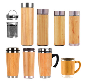 Hot Bán 500Ml Tùy Chỉnh Tre Tự Nhiên Nước Bằng Thép Không Gỉ Chai Chân Không Bình Phích Với Infuser Bpa Miễn Phí Nắp - Product Image 6