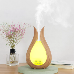 200ml Wood Grain Aromatherapy <strong>Humidifier</strong> Wireless Remote Control Cool Mist Electric Aroma <strong>Diffuser</strong> <strong>With</strong> <strong>Timer</strong> - Product Image 2