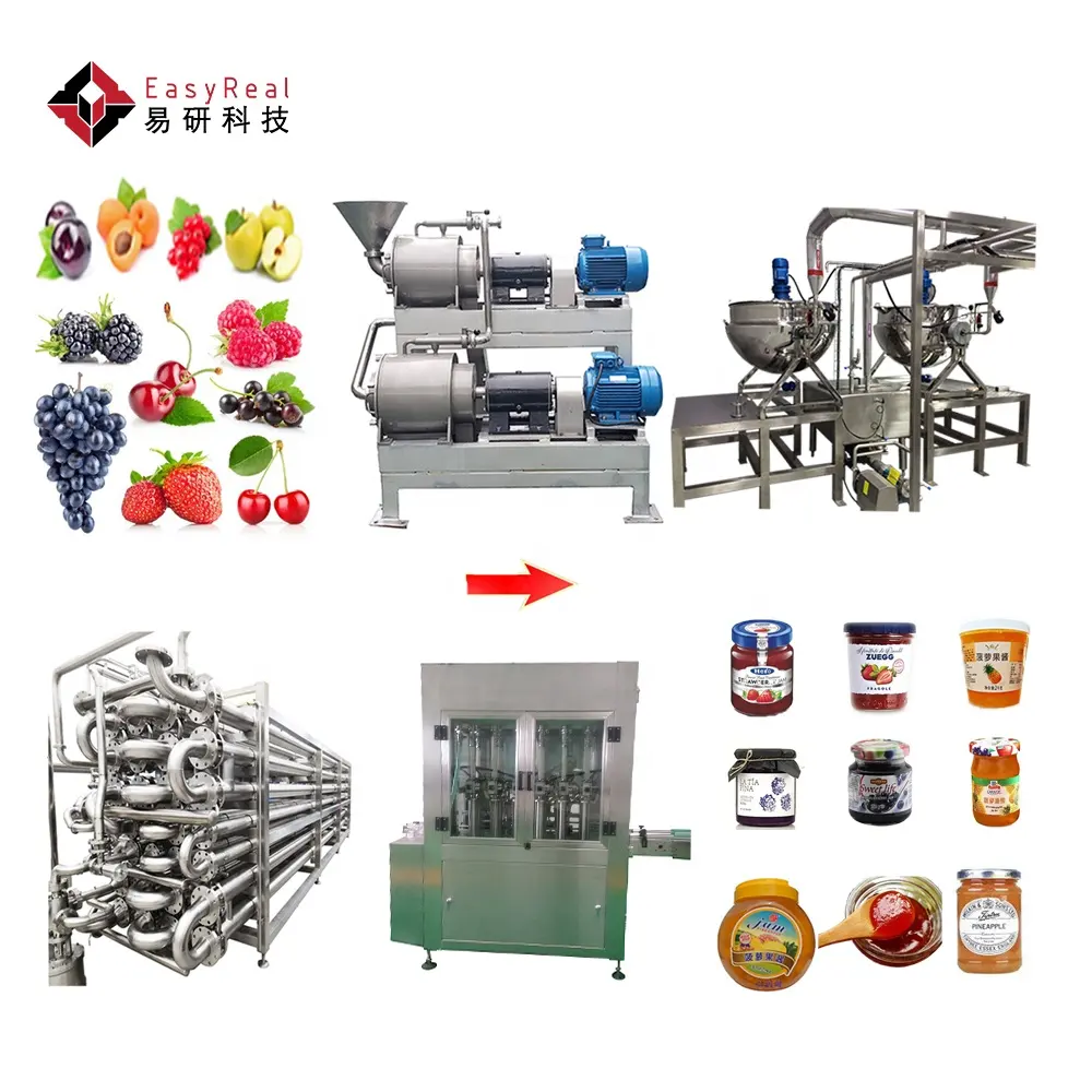 Linea di produzione di frutta per macchine per la produzione di marmellata industriale