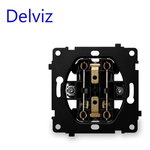 Delviz水晶玻璃面板，USB C快速充电插座电插头双插座壁灯开关，EU 16A电源墙壁USB插座