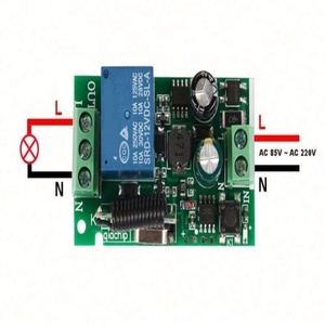 433MHz 1 Channel Wireless <strong>Remote</strong> <strong>Control</strong> Switch Receiver Module 220V Support 433 MHz RF Frequency Transmitter