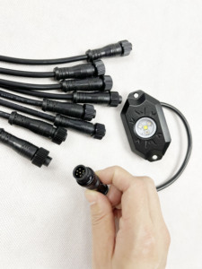 ไฟหิน LED 12V RGBW สำหรับรถยนต์เรืองแสง8ชิ้นกันน้ำควบคุมด้วยแอปไฟภายนอกรถยนต์ - Product Image 4