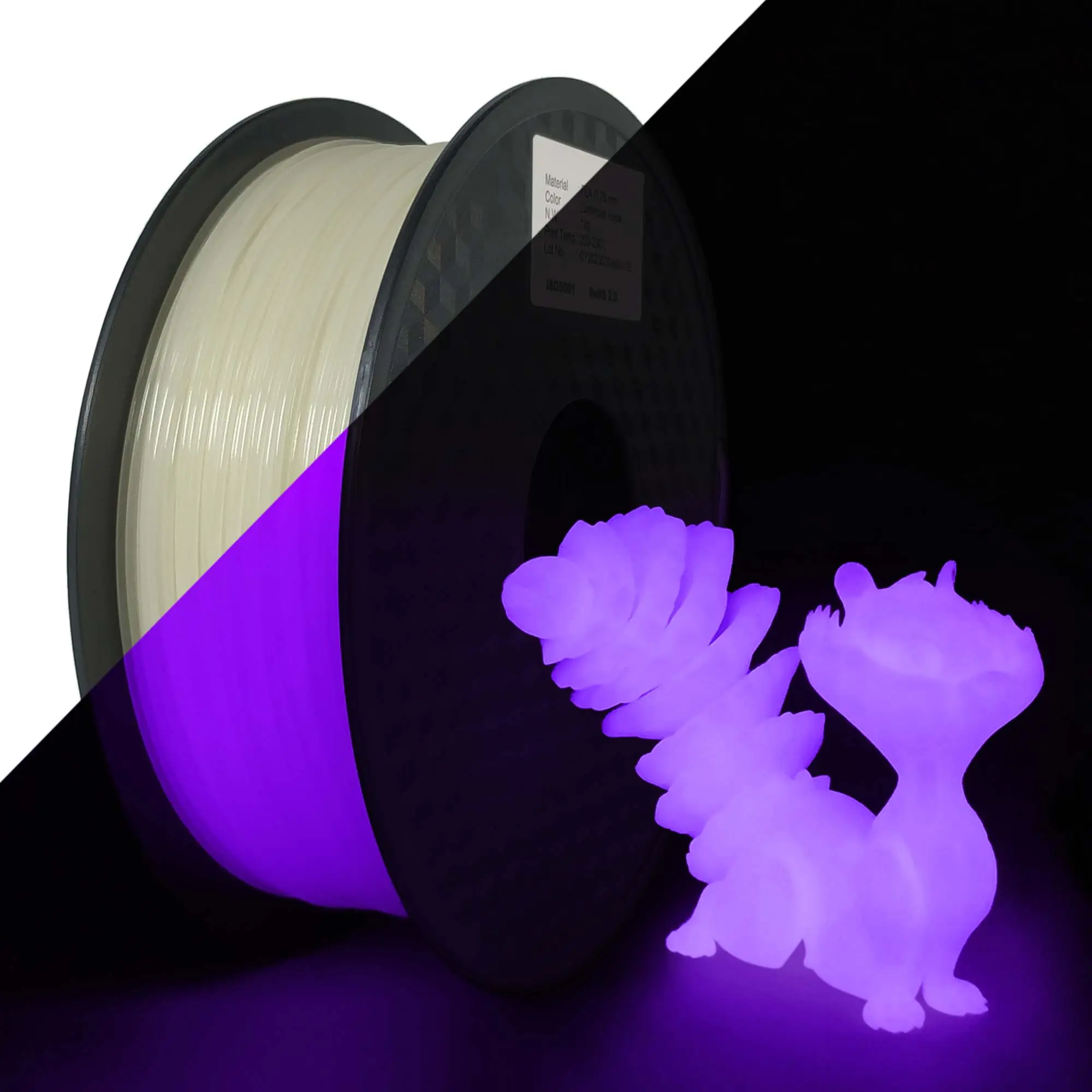 Hello3D светящаяся в темноте нить подходит для большинства FDM 3D принтеров 1,75 мм 1 кг/катушка светящаяся PLA 3D нить