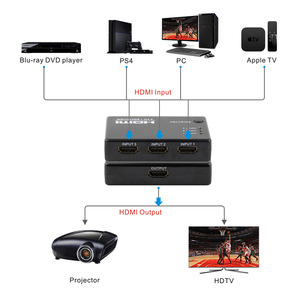 Interruptor HDMI 3x1 interruptor HDMI 3 en 1 salida soporte 3D 1080p interruptor HDMI 3 en 1 salida - Product Image 5