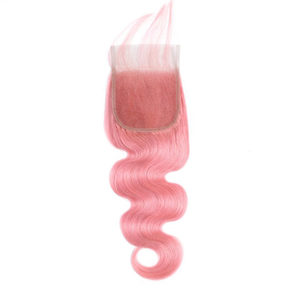 สีชมพูรวมกลุ่มกับ Body Closure Body WAVE สีบราซิลมนุษย์ผมสานการรวมกลุ่ม - Product Image 6