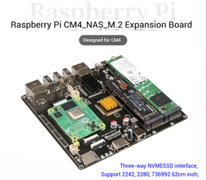 Scheda di sviluppo CM4-NAS Raspberry Pi con 2.5G NVME M.2 M-Key PCIE scheda di rete Linux OS disco rigido a tre vie