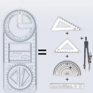 ไม้บรรทัดพลาสติกหลากสีสำหรับเด็กแบบคละสีหลากหลายแบบมัลติฟังก์ชัน - Product Image 2