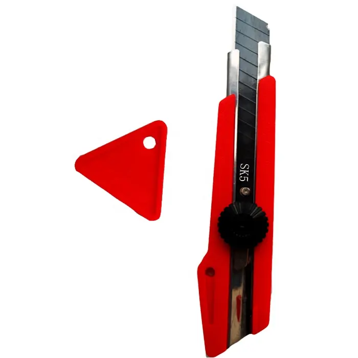 RTS, venta al por mayor, logo OEM, cuchillo de utilidad pesado de 18mm con hoja triangular