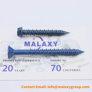 MALAXY特殊ヘッドスクリューカラー亜鉛メッキコンクリートネジブルーラスペルト