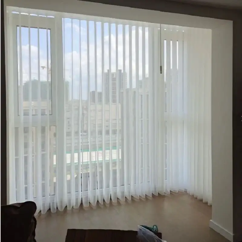 Nuevo diseño, persianas verticales transparentes motorizadas hanas, cortinas Veri, persianas inteligentes de ensueño
