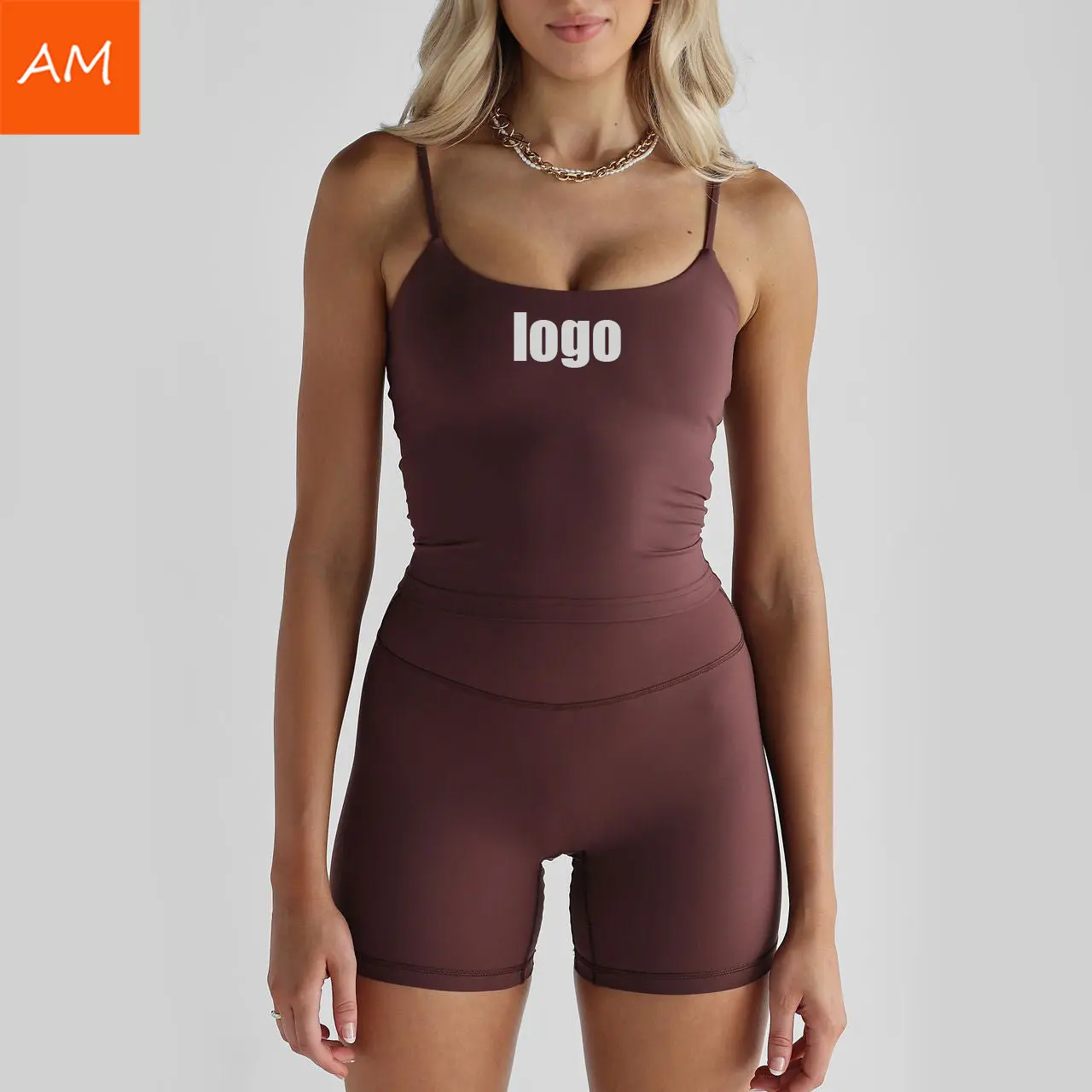 Custom Logo Nylon Spandex Singlet Thin Straps Yoga Singlet Fitness Active Wear Singlet For Women