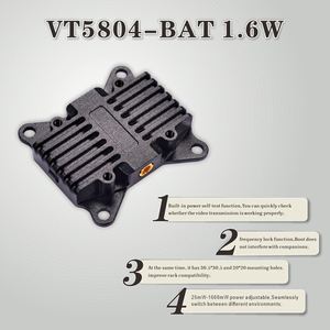 PandaR VT5804 BAT 1.6W 5.8Ghz VTX高速輸送5.8GHz VTXプロフェッショナルビデオ伝送システム5.8GHz VTX長距離用 - Product Image 3