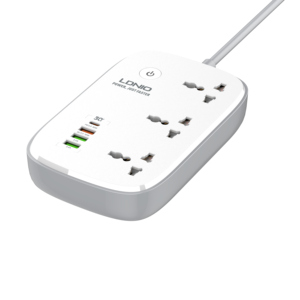Evrensel güç şeritleri 4 USB portu ile 3 AC çıkışı LDNIO soket SCW3451 Wifi Tuya akıllı elektrikli şarj uzatma soket fiş - Product Image 5