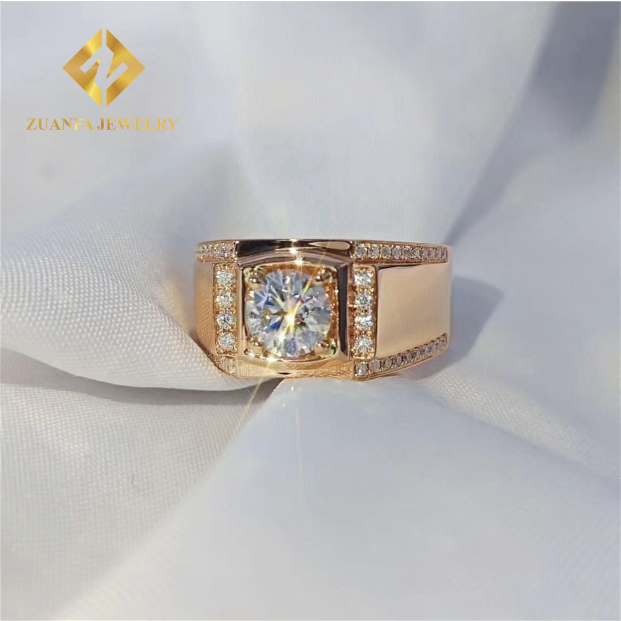 10k white gold with 1ct round ring