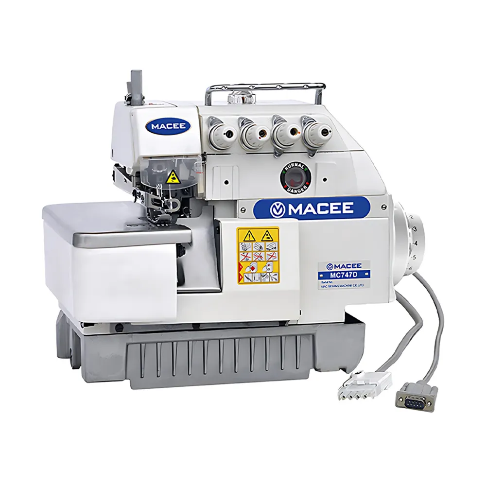 MC 747D high speed overlock sewing machine with clutch motor