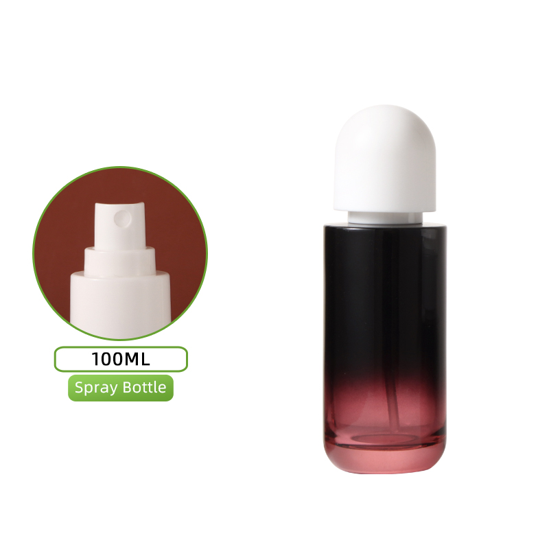 Botella de vino tinto de 100 ml - Cabezal rociador blanco + Tapa blanca Yunshang