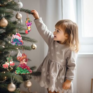 הגעה חדשה 24 יח 'סטים חג המולד מלאכה ערכות קישוטי אמנות סטים <span class=keywords><strong>3D</strong></span> ציור צעצועים חינוכיים לילדים מתנה לחג המולד diy חג המולד