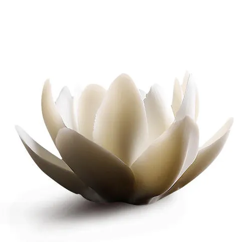 Quemador de incienso de loto blanco de cerámica XX, decoración del hogar, uso en oficina, soporte para palo de incienso de casa de té, Loto Blanco budista
