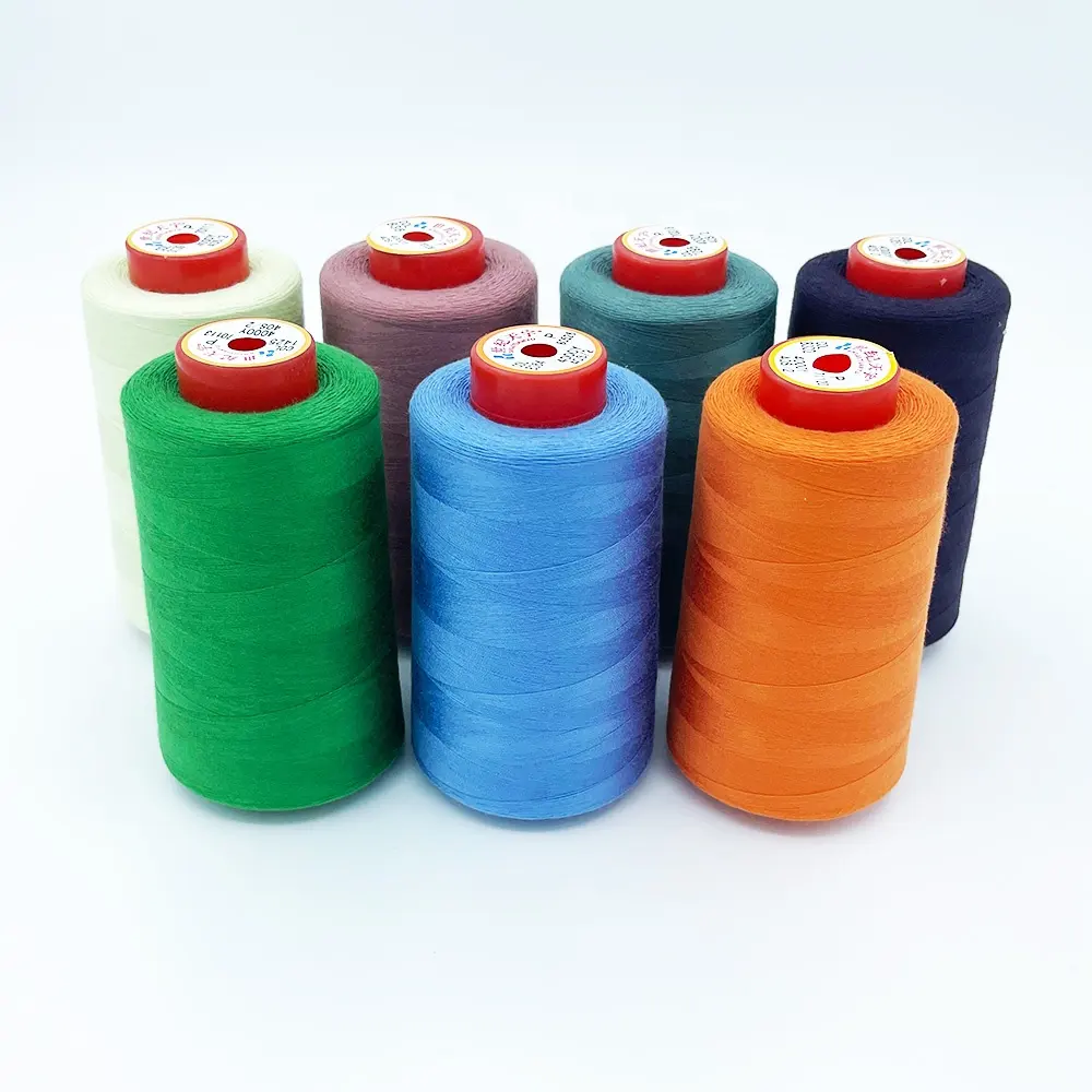Werkseitig kunden spezifisch 40/2 40/3 20/2 20/3 Gefärbtes gesponnenes Nähgarn aus 100% Polyester