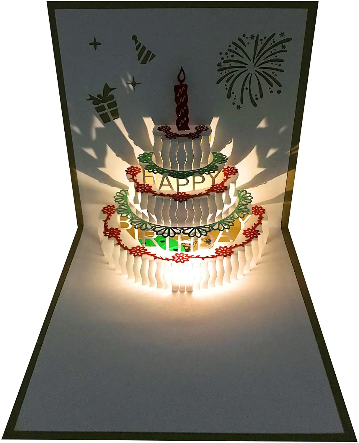 3d happy birthday cards 3d pop up music light 3d popup birthday cards biglietto di compleanno pop leggero e musicale fatto a mano